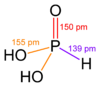 Wireframe model of phosphorous acid