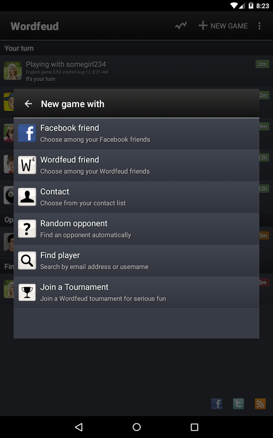    Wordfeud FREE- screenshot  