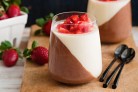 Panna cotta and jaffa mousse with...