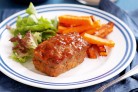 Mini meatloaves with baked sweet...