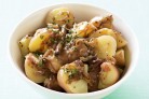 Warm potato and onion salad