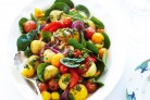 Roasted vegetable salad with caper...