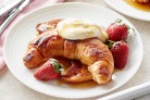 Croissant French toast with strawberries