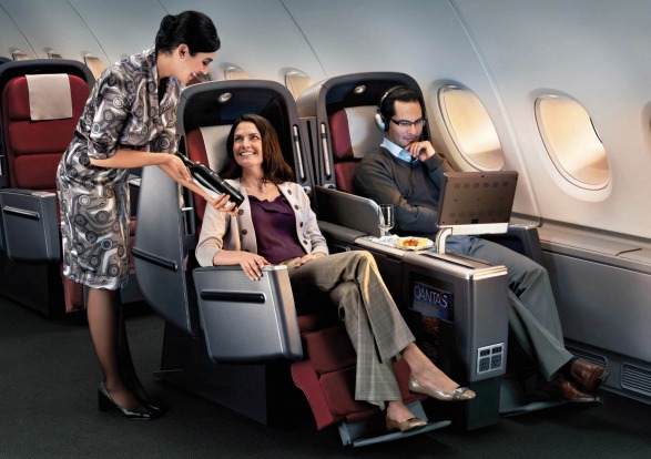 Business Class, Qantas A380.