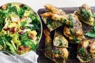 Herb roast chicken with sprout slaw