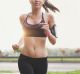 Outdoor shot of a fit young woman running.