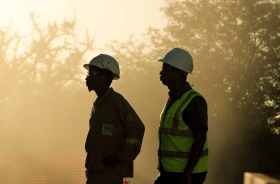 A handout photograph taken on Thursday, April 15, 2010 shows drilling in progress at Riversdale Mining Ltd.'s Zambeze ...