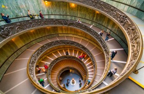 Beautiful staircases - such as the Bramante Staircase in a museum in the Vatican - are once again being presented as ...