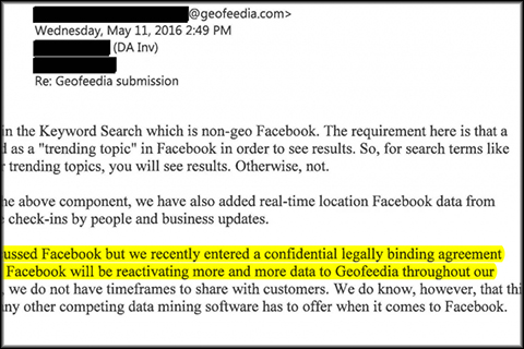 Geofeedia Tool for Police Monitoring of Social Media Feeds Exposed