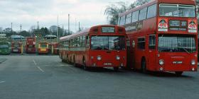 London buses, 1976. © Copyright Martin Addison 