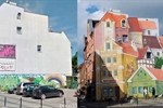 Before and after photos show stunning street art transformations