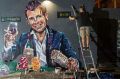 Scott Marsh's mural  of NSW Premier Mike Baird against Sydney's lockout laws. 