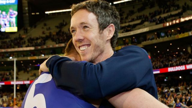 Bob Murphy with Matthew Boyd, who says a tilt at the flag in 2017 is not about the injured skipper.