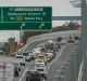 Outbound traffic on the Tullamarine Freeway. 