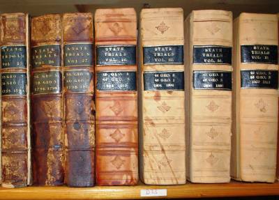 Photograph of volumes of State Trials