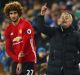 Key moment: Jose Mourinho brings on Marouane Fellani, who would shortly give away the penalty that tied the game.
