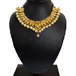 Gold Design Necklace fancy Trendy Indian Jewelry Set for Womens