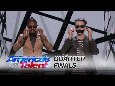 Tape Face: Modern-Day Mime Embarrasses Nick Cannon and Heidi Klum - America's Got Talent 2016