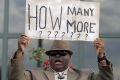 Protesting the shooting death of Walter Scott at a traffic stop in April, 2015.