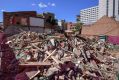 Carlton's Corkman Irish Pub after its illegal demolition in October. 