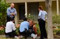 Police detain a man after car chase through Dandenong.