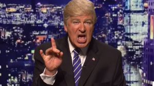 Alec Baldwin has made a "uge'' impression with his impersonation of Donald Trump.