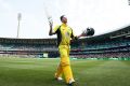 Record-breaker: Smith salutes the crowd after his superb 164.