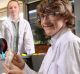 Blackburn High School students (left to right) Sebastian Valle, Ryan Stevens, Ebonie Lyon and Cooper Sochacky test out a ...