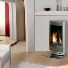 Heat & Glo VRTIKL Freestanding Gas Fireplace - Indoor Fireplaces