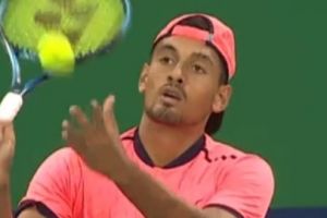 Not a good look: Nick Kyrgios agreed to a "plan of care" after his bizarre performance in Shanghai.