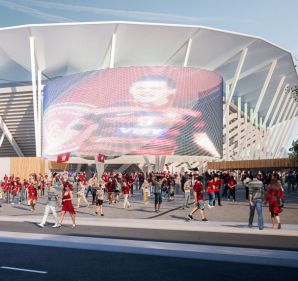 An artist's impression of the new 30,000-seat stadium.