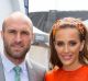 Chris Judd and Rebecca Judd at the 2015 Melbourne Cup Carnival.