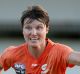 Jess Bibby is hard at work during the pre-season for the GWS Giants.