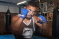 In the ring: Peni Terepo training at Blacktown PCYC.