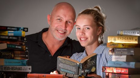 Rod Brooks and his daughter Madi, a year 7 student who was offered four school scholarships.