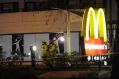 ACT Emergency Services and ACT Policing at the scene of a gas explosion at the McDonald's restaurant on Cooyong Street ...