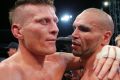 Old friends: Danny Green and Anthony Mundine after their bout in 2006. 