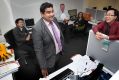 Jayasinha in 2012 with colleagues at his former "day job" at an accountancy firm in South Melbourne.