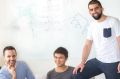 Mathspace co-founders Alvin Savoy, Chris Velis and Mohamad Jebara.