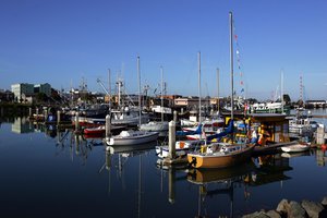 Boats sit at their berths at the Woodley Island marina Wednesday, June 15, 2005, in Eureka, Calif.