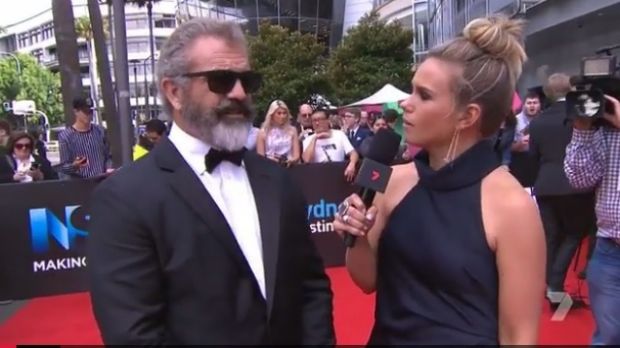 Mel Gibson twice asked Sunrise's Edwina Bartholomew who she was.