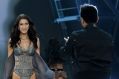 Every ex's dream: Bella Hadid bumping into her ex The Weeknd on the Victoria's Secret runway in Paris on Wednesday.