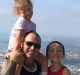 Alicia's husband Steve and her two children Rory and Maddy, at the Sublime Point lookout in the Illawarra.