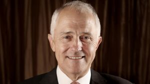 Prime Minister Malcolm Turnbull in his Prime Ministerial suite at Parliament House in Canberra.