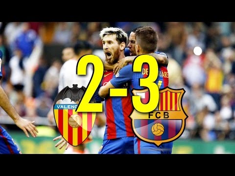 Valencia - FC Barcelona 2-3 | (22/10/2016) | EXTENDED Highlights - Resumen y Goles