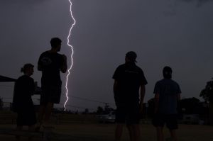 Lightning pummels the northern beaches near Narrabeen. Photo Nick Moir 5 dec 2016 .