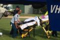 A girl is airlifted to hospital after being hit by a bus at Agnes Water, near Bundaberg.