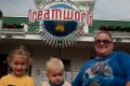 Jasmine Fuller and her children William, three, and Sasha, five, are eager for Dreamworld to reopen.