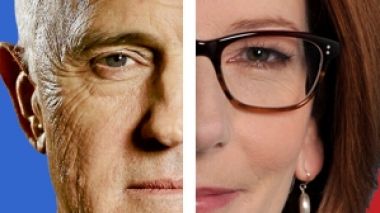 Malcolm Turnbull and Julia Gillard