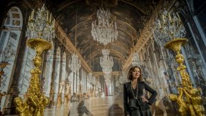 Tina Arena launches the Versailles exhibition at the National Gallery of Australia in her capacity as the official ...